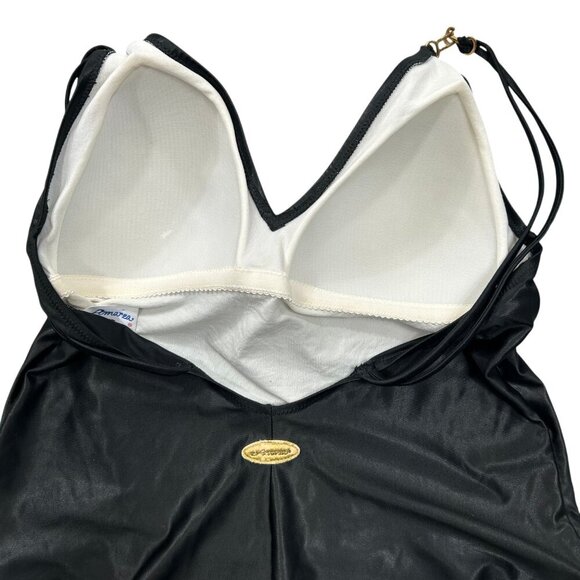 Amarea Black One Piece Made in Italy Swimsuit Size 14 - Picture 6 of 8